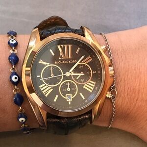Michael Kors Rose Gold watch w/ leather band